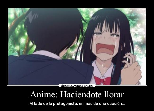 carteles anime llorar kimi todoke anime sawako kazehaya desmotivaciones