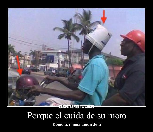 Porque el cuida de su moto -