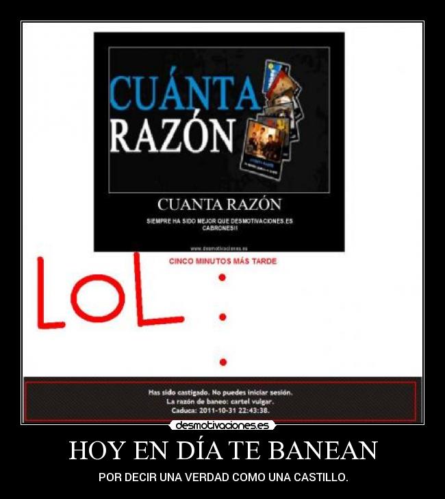 HOY EN DÍA TE BANEAN -