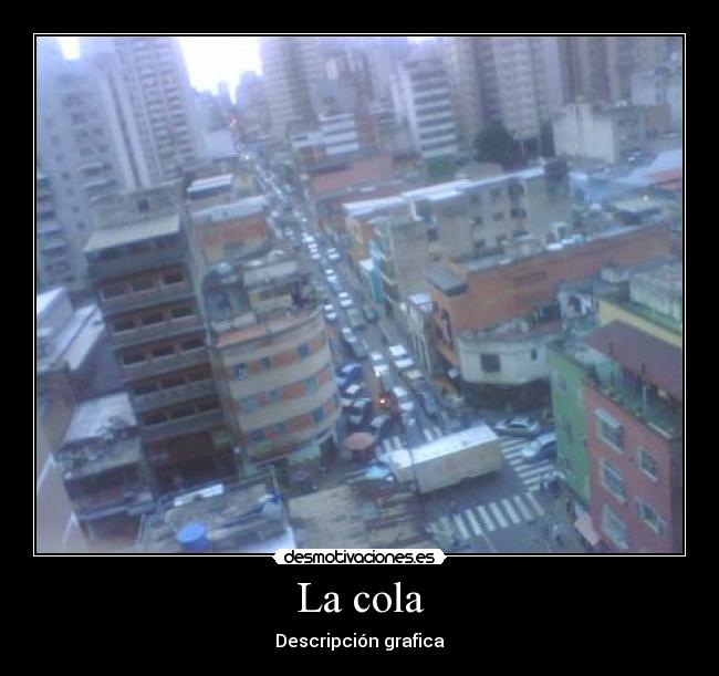 La cola - Descripción grafica