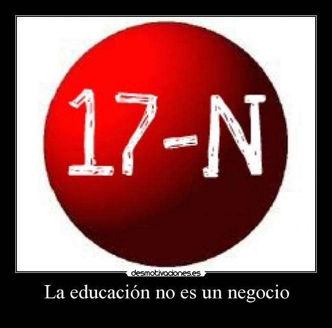 La educación no es un negocio -