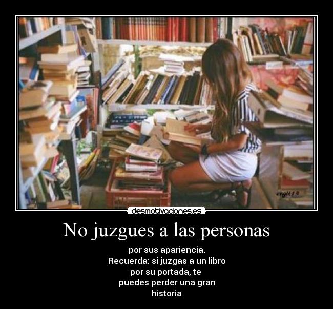No juzgues a las personas -