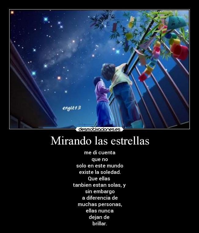 Mirando las estrellas -