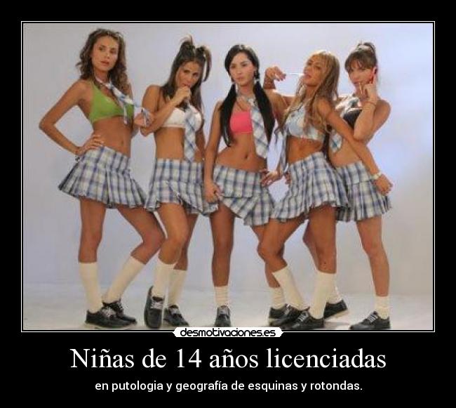 Niñas de 14 años licenciadas - 