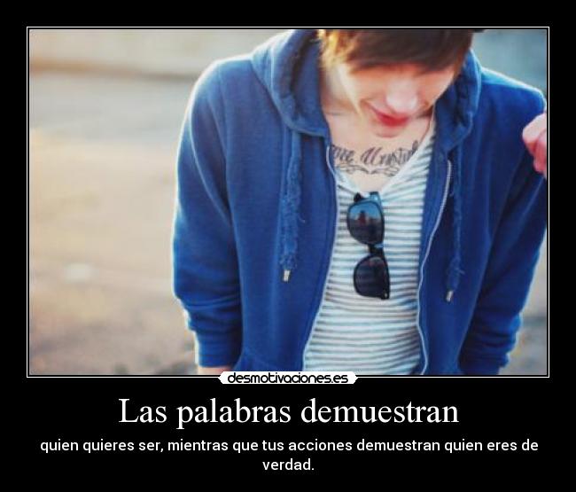 Las palabras demuestran -