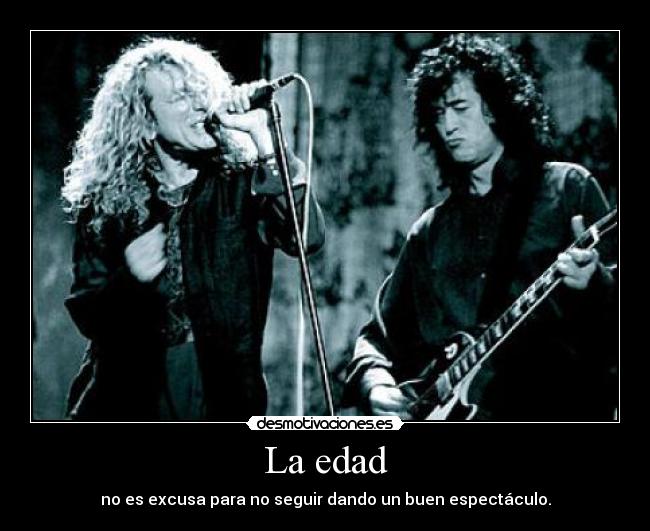 carteles tenyearsgone led zeppelin tocando directo jimmy page robert plant desmotivaciones