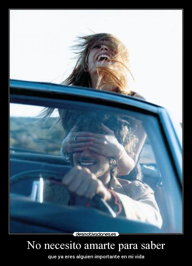 No necesito amarte para saber - 