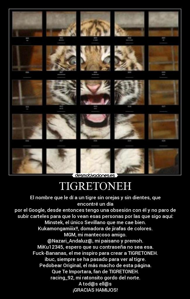 carteles tigretoneh clanng clantigretoneh desmotivaciones