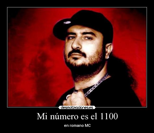 Mi número es el 1100 - en romano MC