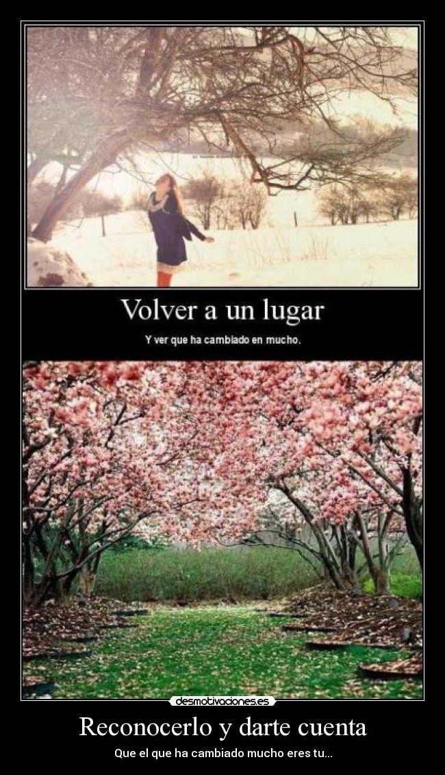 Reconocerlo y darte cuenta -