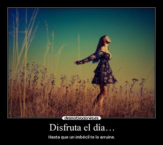 Disfruta el día… -