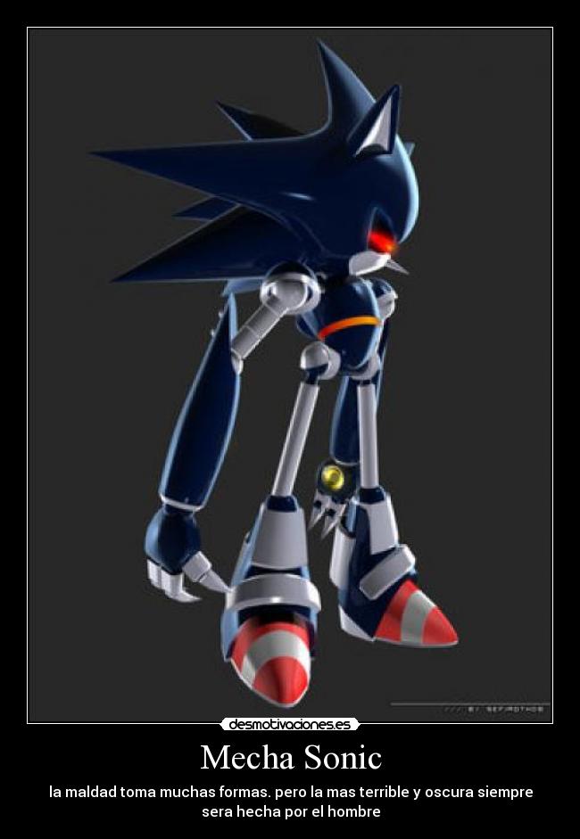 carteles mecha sonic desmotivaciones