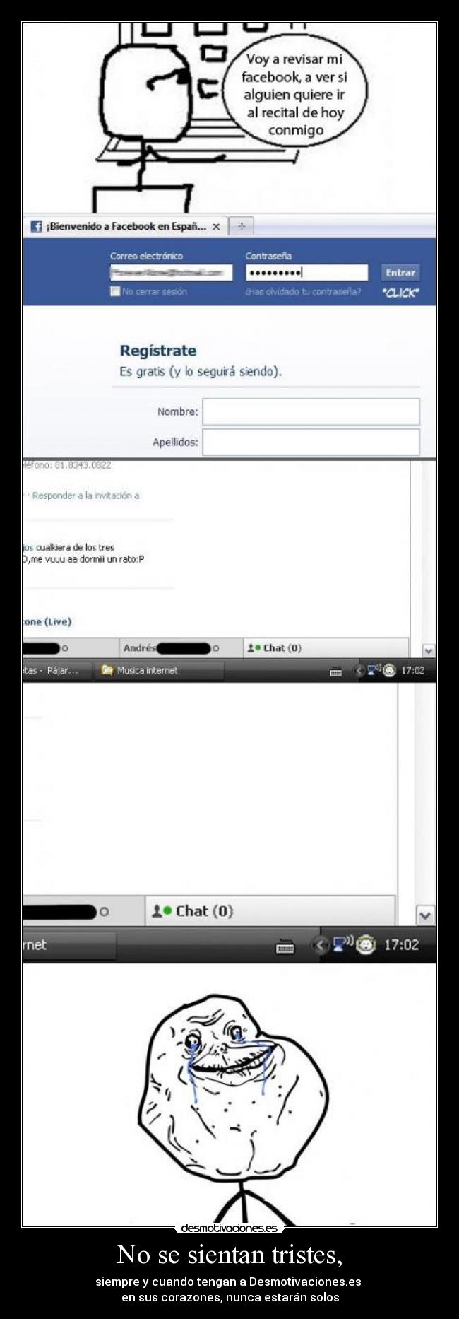 No se sientan tristes, - 
