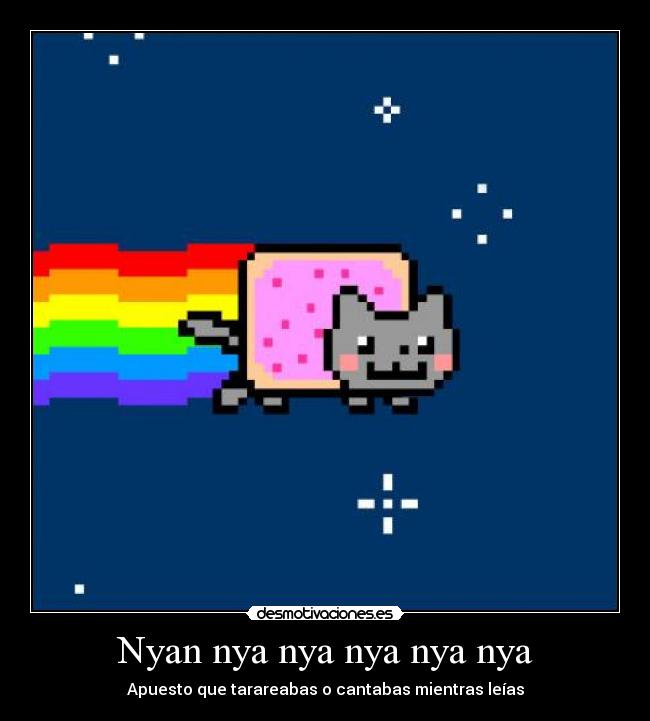 carteles nyan cat gato espacio desmotivaciones