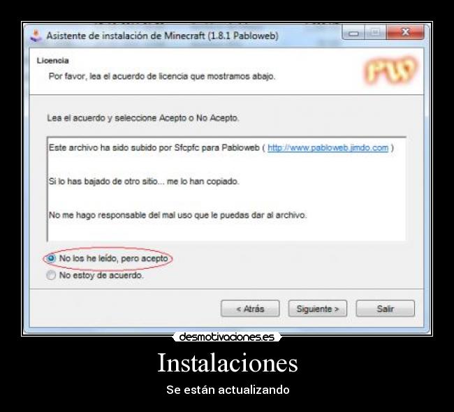 Instalaciones - Se están actualizando