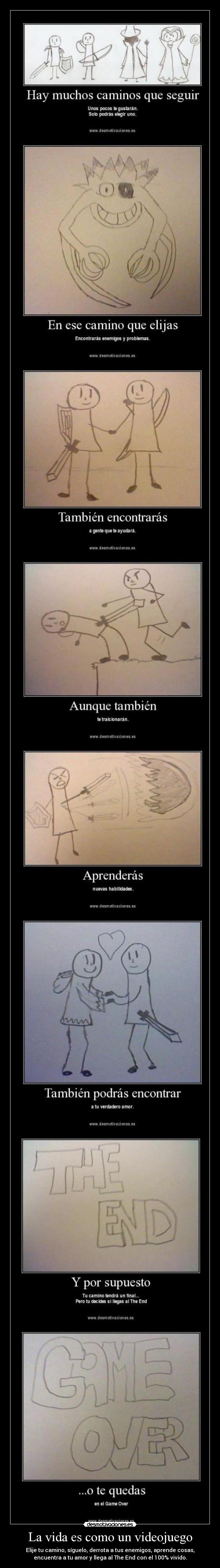 La vida es como un videojuego -