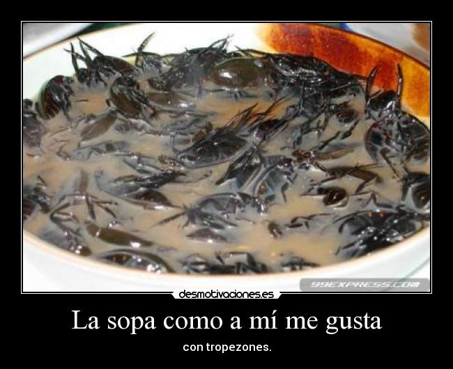 La sopa como a mí me gusta - con tropezones.