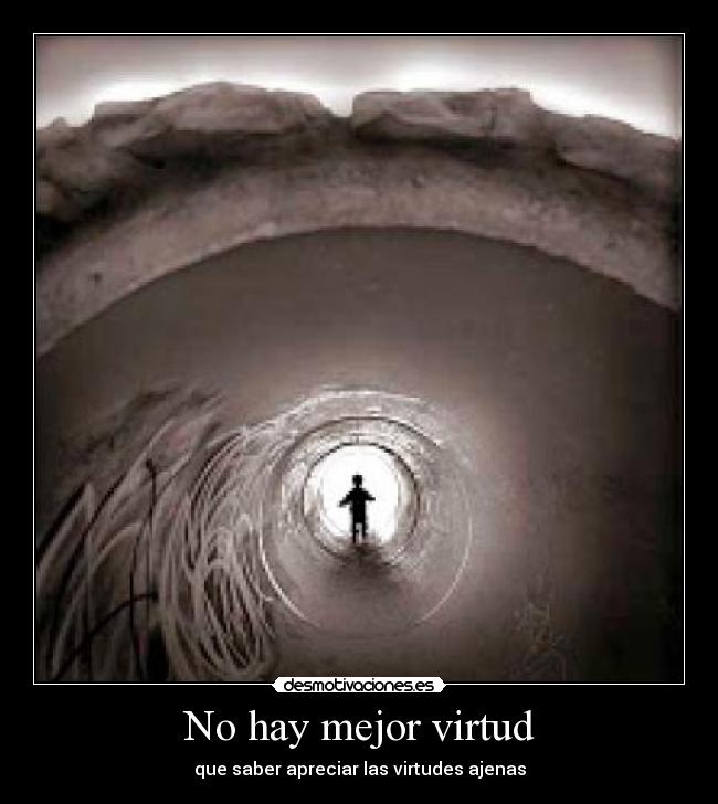 No hay mejor virtud - que saber apreciar las virtudes ajenas