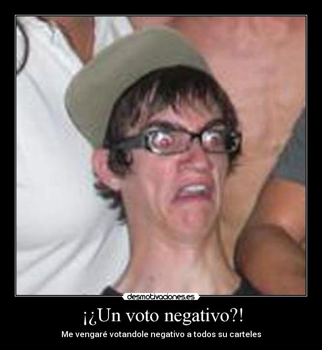 ¡¿Un voto negativo?! -