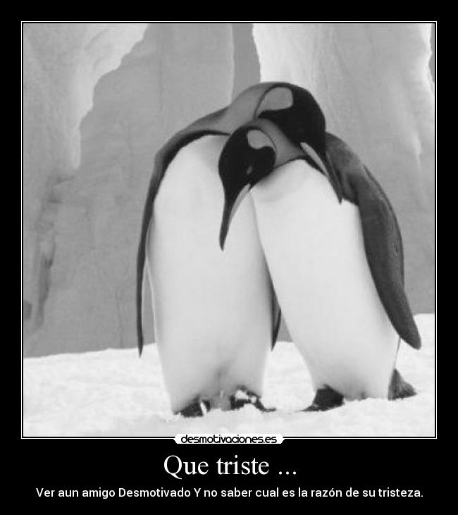 Que triste ... -
