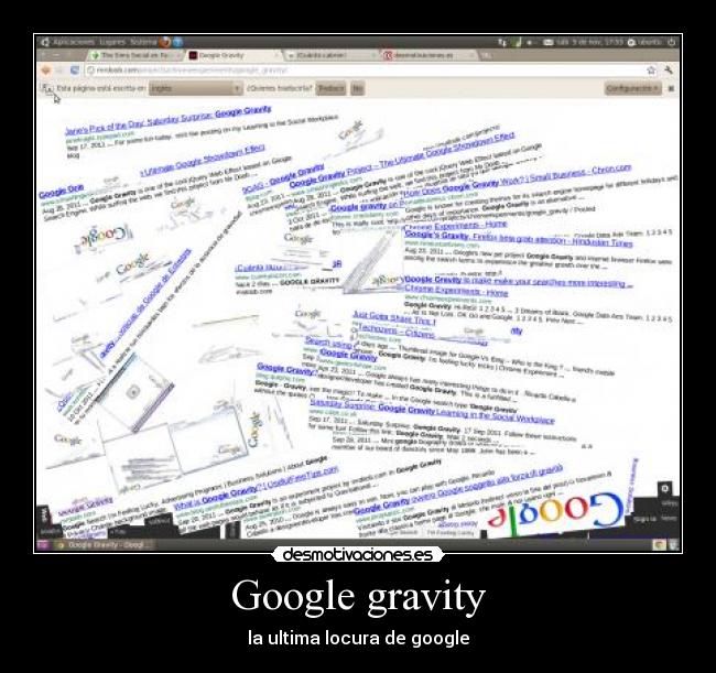 Google gravity - la ultima locura de google