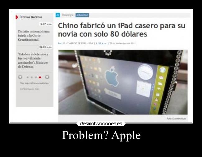 carteles appla ipad chino problem desmotivaciones