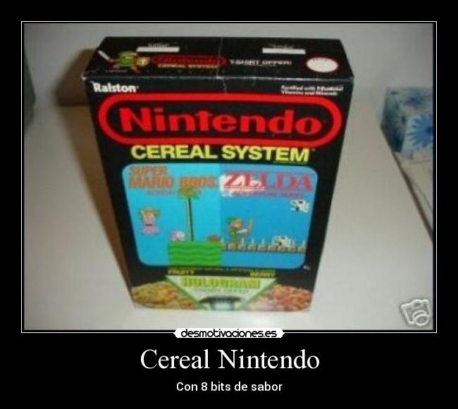 carteles cereal nintendo bits desmotivaciones