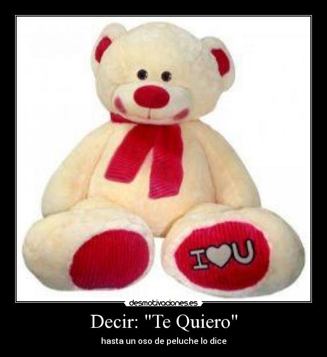 Decir: Te Quiero - hasta un oso de peluche lo dice