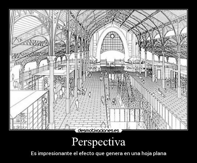 Perspectiva - Es impresionante el efecto que genera en una hoja plana