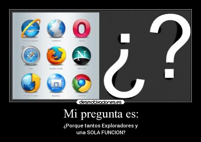 Mi pregunta es: - ¿Porque tantos Exploradores y
una SOLA FUNCION?