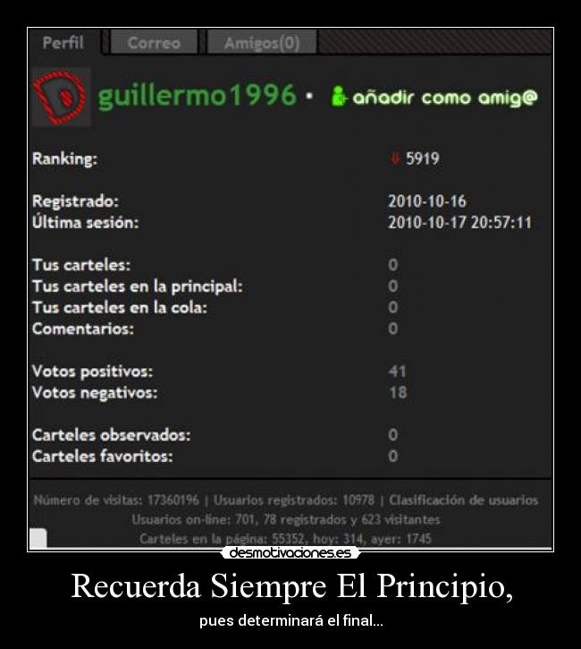 Recuerda Siempre El Principio, - 