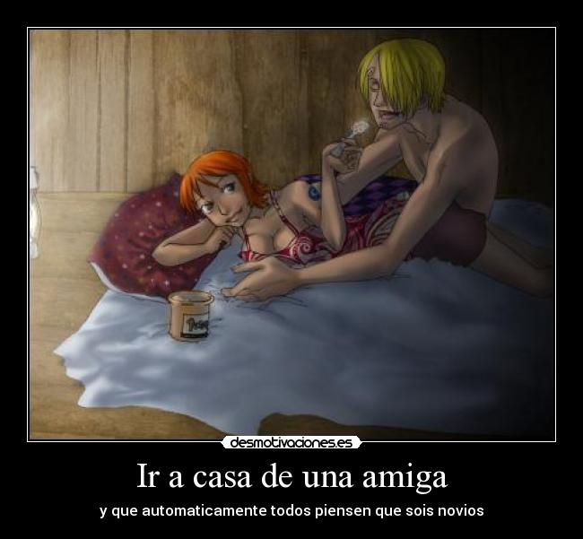 carteles casa mugiwarax one piece sanji nami por que siempre pasa esto desmotivaciones