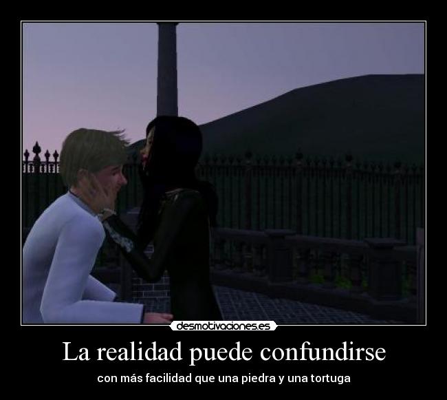 La realidad puede confundirse - con más facilidad que una piedra y una tortuga