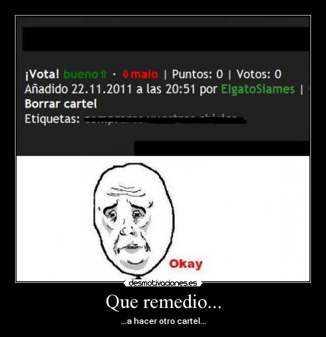 Que remedio... - 