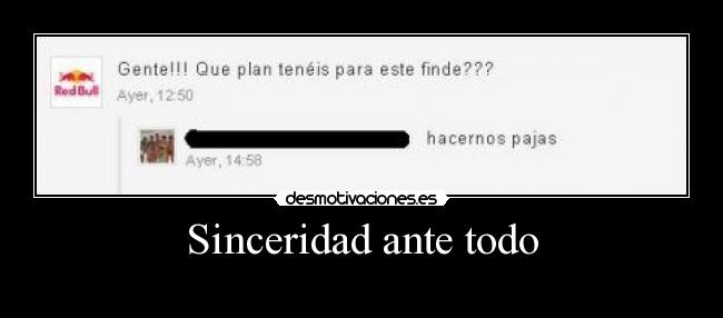 Sinceridad ante todo - 
