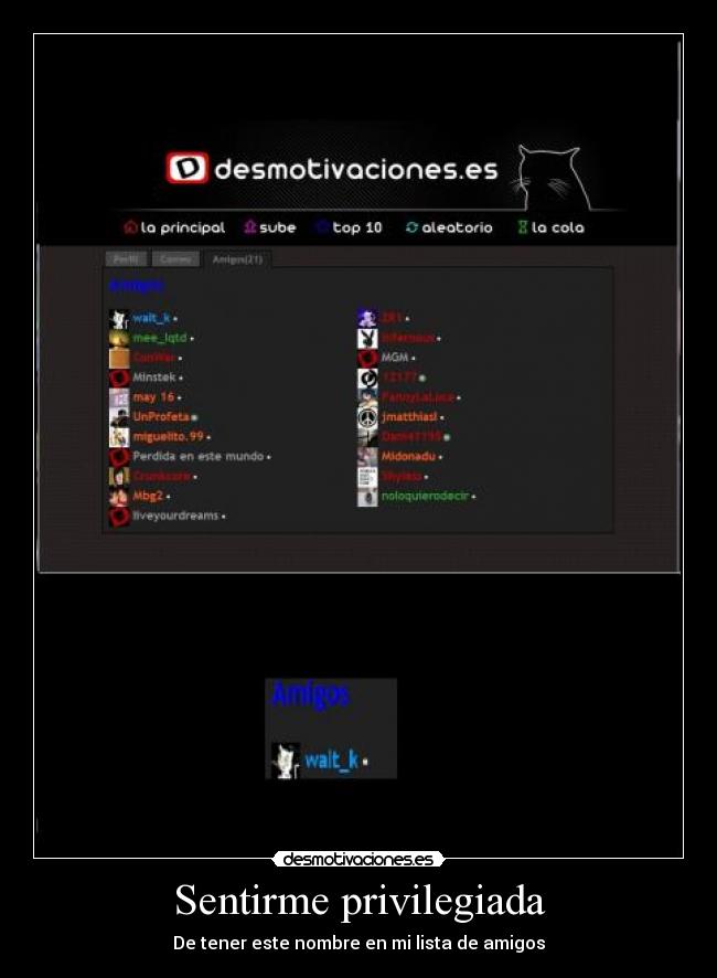 Sentirme privilegiada - De tener este nombre en mi lista de amigos