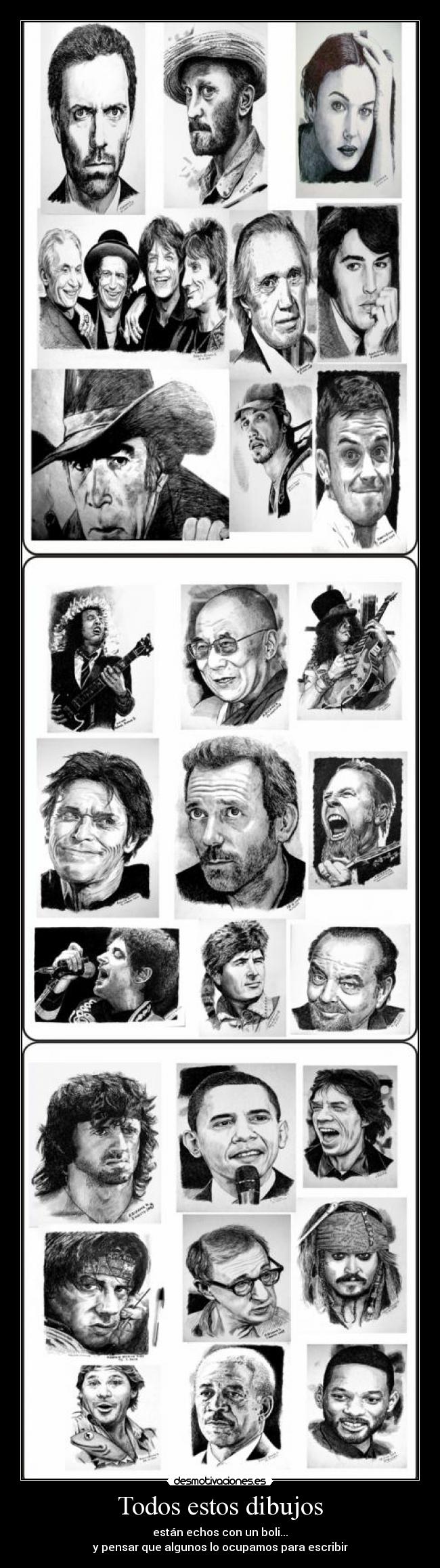 carteles dibujos realizados por roberto bizama desmotivaciones