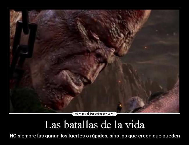 Las batallas de la vida - NO siempre las ganan los fuertes o rápidos, sino los que creen que pueden