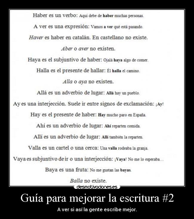 Guía para mejorar la escritura #2 - 