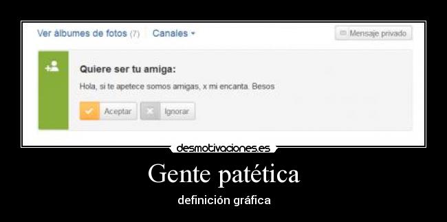 Gente patética - definición gráfica