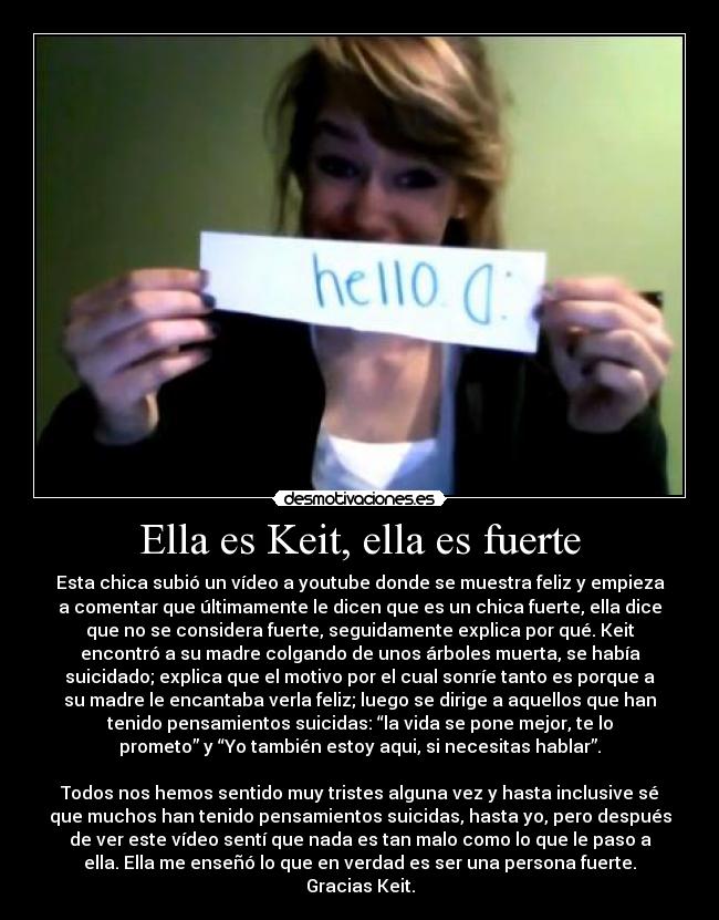 Ella es Keit, ella es fuerte -