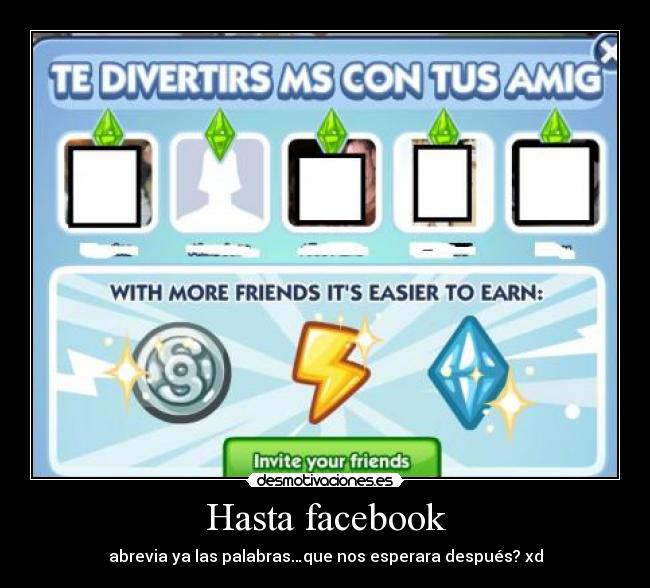 Hasta facebook - abrevia ya las palabras…que nos esperara después? xd