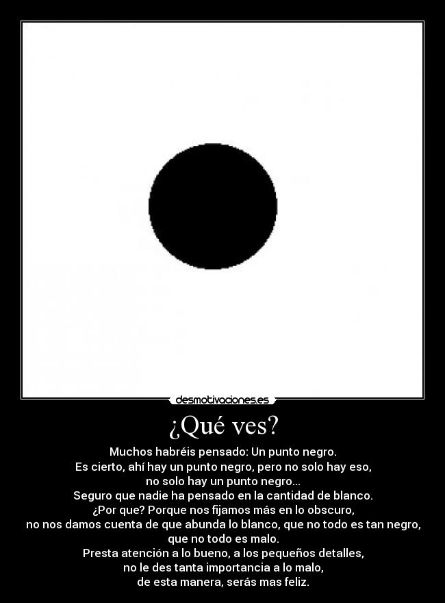 ¿Qué ves? -