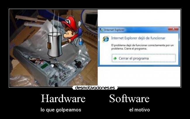 Hardware Software - lo que golpeamos el motivo