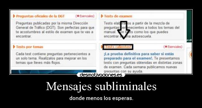 Mensajes subliminales - donde menos los esperas.