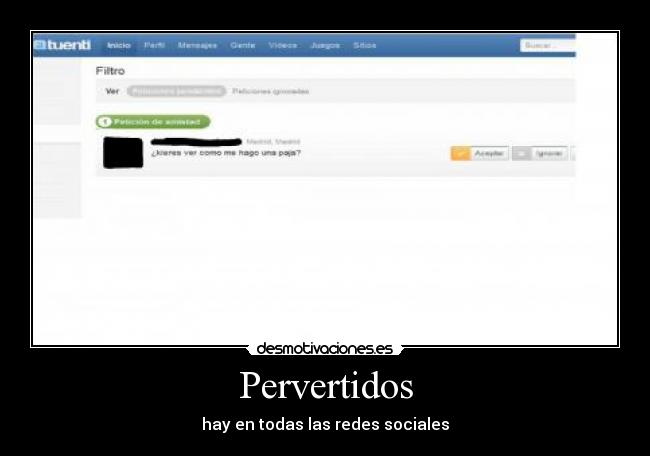 Pervertidos - hay en todas las redes sociales