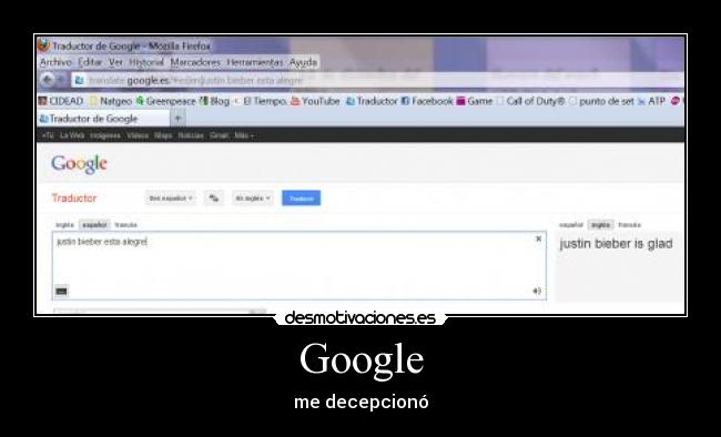 Google - me decepcionó