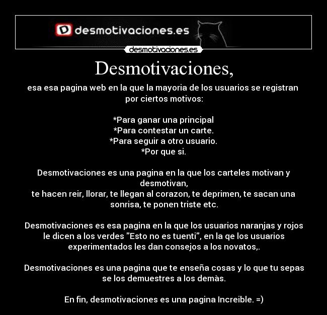 Desmotivaciones, -