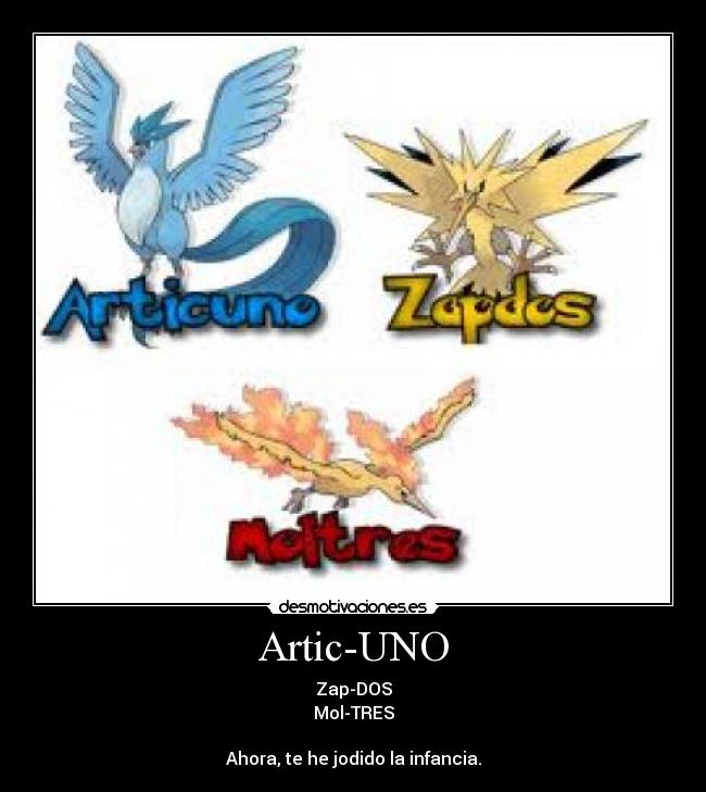 carteles pokemon pajaros legendarios epic desmotivaciones