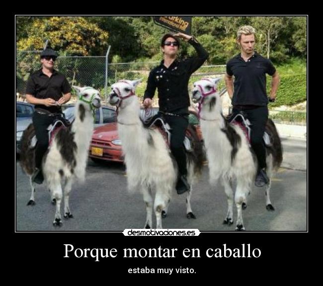 Porque montar en caballo - estaba muy visto.
